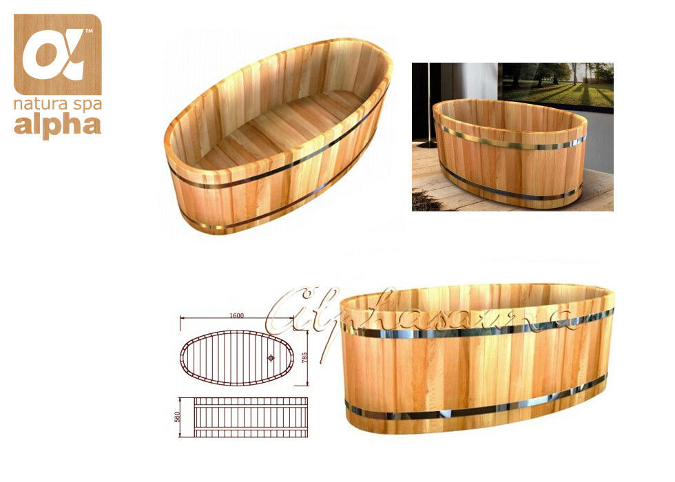 1 sitio de ducha fabuloso del piso del cuarto de baño de la bañera de la persona de la hazaña sola de madera oval del soporte